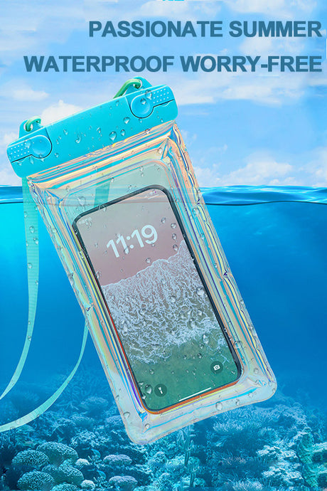 Waterproof Phone Pouch with Lanyard Clear Leakproof PVC Cell Phone Dry Bag Case Protector