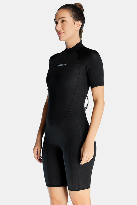 Women's Short Sleeve 1.5mm One-Piece Warm Wetsuit