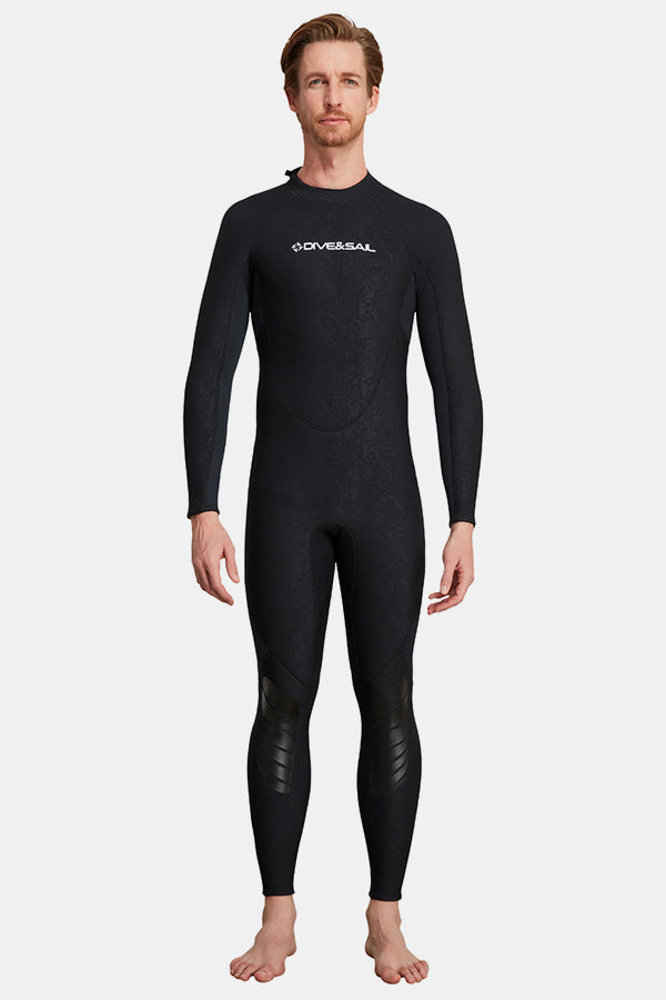 Manica lunga maschile monopezzo 3mm wetsuit nere upf 50+