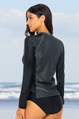 Women's Sleek Quarter Zip Long Sleeve UPF 50+ Rash Guard