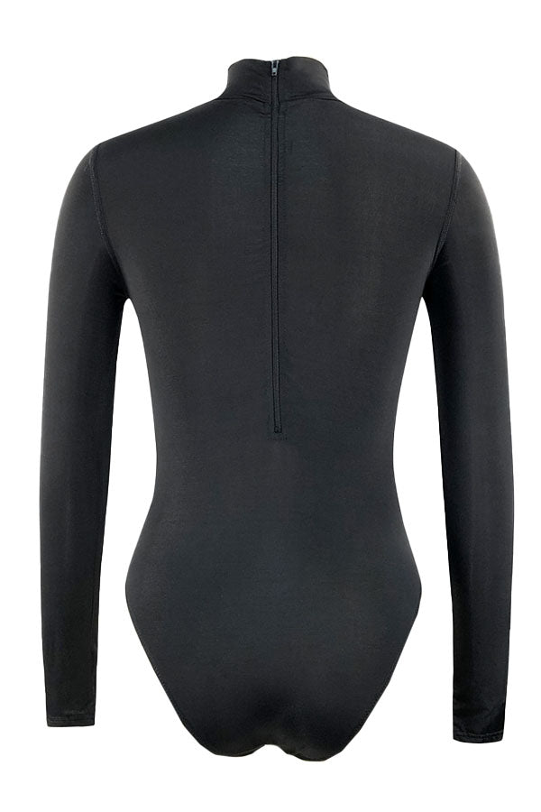 ジャケット・アウター CLANE NO COLLAR RASH GUARD JACKET Women's Black Mock Collar Zip Long Sleeve UPF50+ Rash Guard