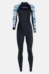 One-Piece Long Sleeve Printed Quick-Drying Black Wetsuit Jellyfish Suit