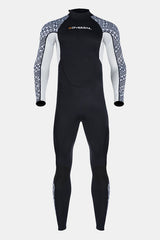 One-Piece Long Sleeve Geometric Pattern Thickened Warm Protective 3MM Wetsuit (Men's)