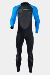 Premium 3mm Men's One-Piece Warmth and Cold-Proof Blue Wetsuit