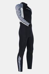 One-Piece Long Sleeve Geometric Pattern Thickened Warm Protective 3MM Wetsuit (Men's)