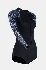 Women's One Piece Long Sleeve Bikini 2MM Coldproof Wetsuit