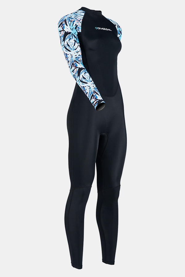 One-Piece Long Sleeve Printed Quick-Drying Black Wetsuit Jellyfish Suit