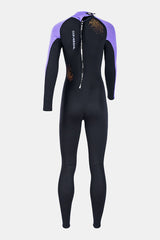 Women's 3MM Cold-Proof Long Sleeve One-Piece Purple Wetsuit