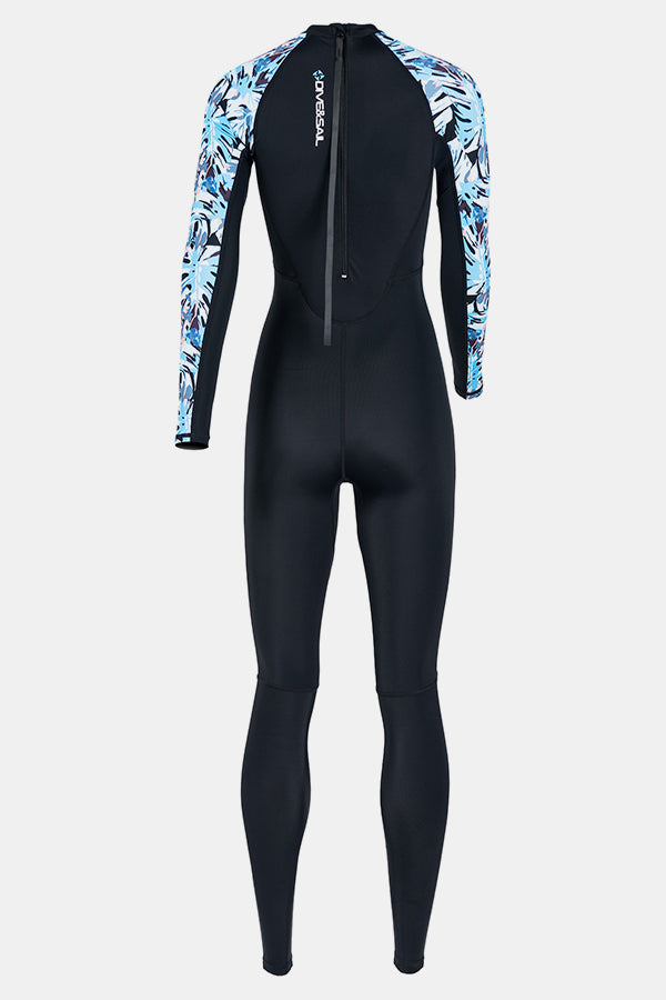 One-Piece Long Sleeve Printed Quick-Drying Black Wetsuit Jellyfish Suit