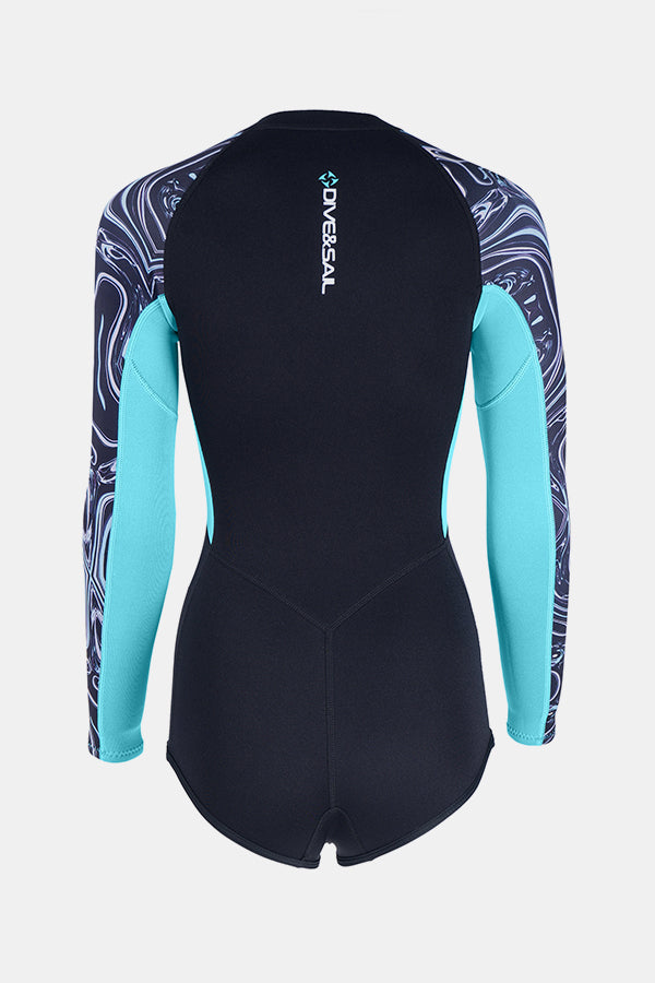 Women's One Piece Long Sleeve Bikini 2MM Coldproof Wetsuit