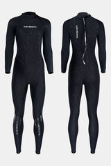 Women's Long Sleeve One-Piece 3MM Black Wetsuit UPF 50+