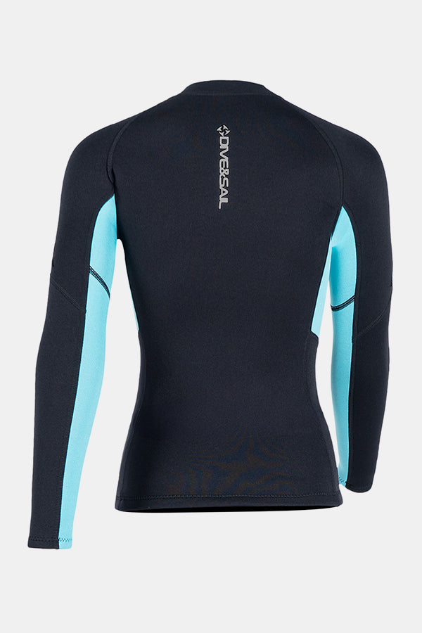 Women's 1.5MM Long-Sleeve Split Top Cold-Proof and Warm Wetsuit