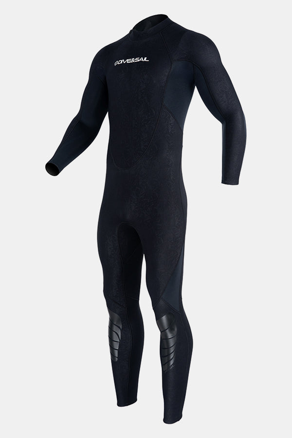 Manica lunga maschile monopezzo 3mm wetsuit nere upf 50+