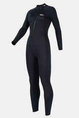 Long Sleeve One-Piece Black Wetsuit for Sun Protection