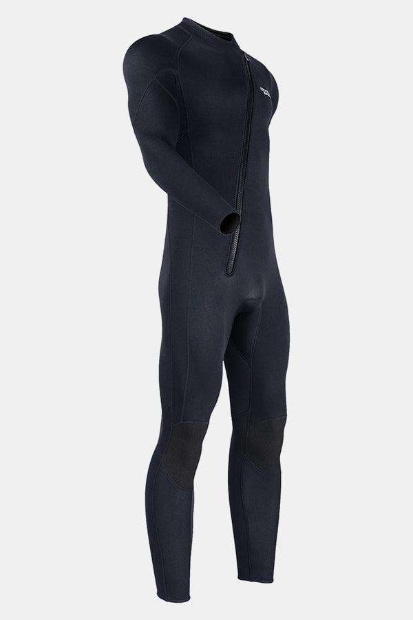 Men's Long Sleeve One-Piece Black Wetsuit for Sun Protection