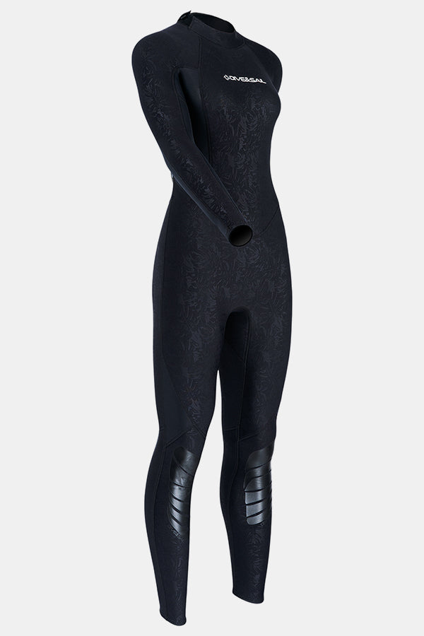 Women's Long Sleeve One-Piece 3MM Black Wetsuit UPF 50+
