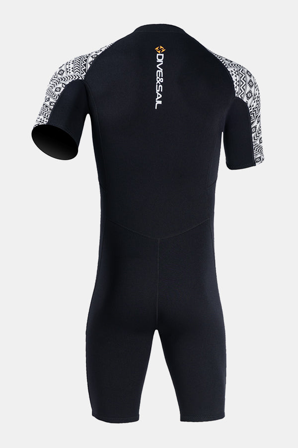 Cold-Proof And Warm One-Piece Short Sleeve 3MM Men's Wetsuit