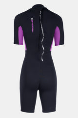 Women's 1.5MM Back Zipper One-Piece Short Sleeve Cold-Proof And Warm Wetsuit