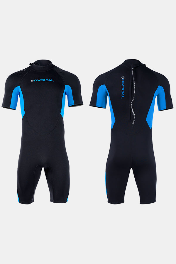 One-Piece Warm Short Sleeve 3MM Surf Swimsuit Wetsuit For Men
