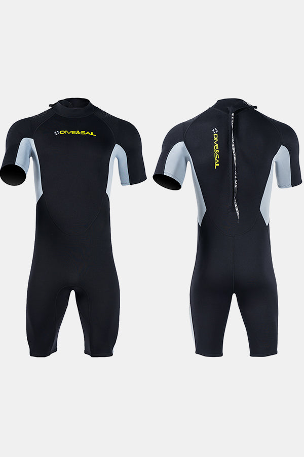 One-Piece Warm Short Sleeve 3MM Surf Swimsuit Wetsuit For