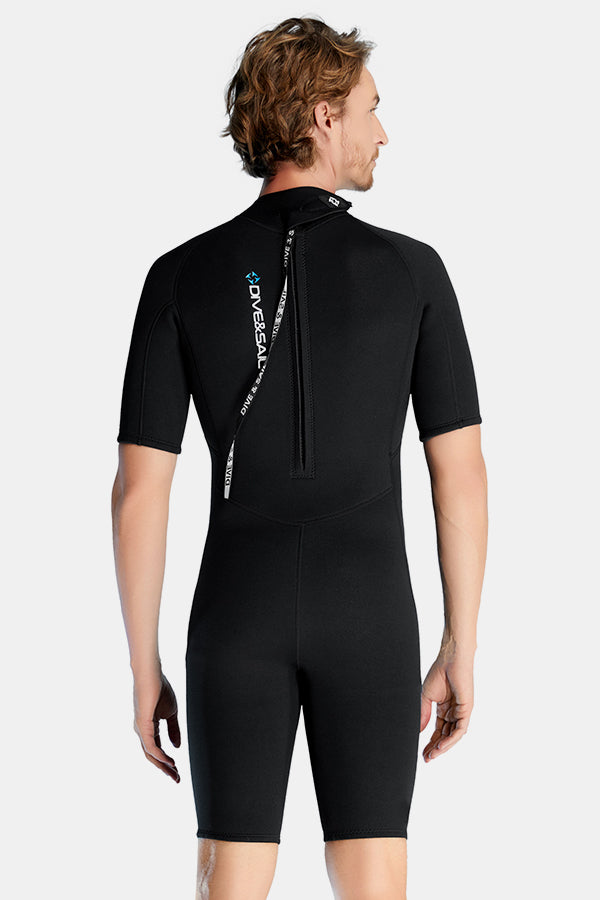 Men's Short Sleeve 1.5mm One-Piece Warm Wetsuit