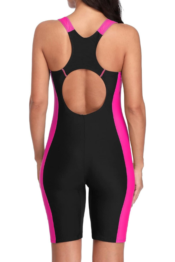 Attraco Women's Pink Training One Piece Swimsuit