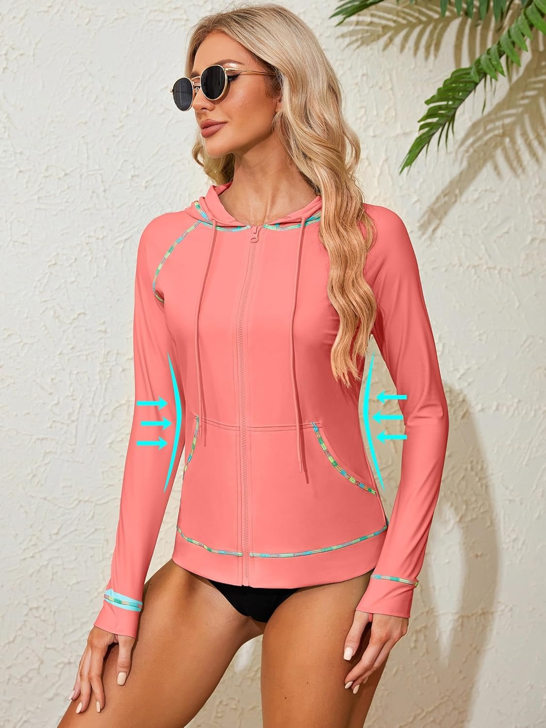 Pastel Quick-Dry Long Sleeve Swim Shirt UPF50+ Rash Guard