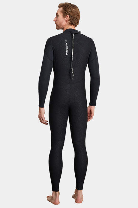 Men's Long Sleeve One-Piece 3MM Black Wetsuit UPF 50+