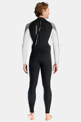 One-Piece Long Sleeve Geometric Pattern Thickened Warm Protective 3MM Wetsuit (Men's)