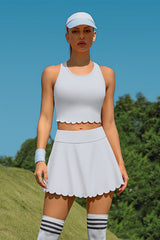 White Tennis Dresses for Women Athletic Workout Dress