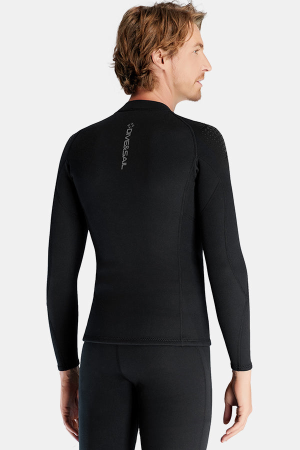 Men's 1.5MM Long-Sleeve Split Top Cold-Proof and Warm Wetsuit
