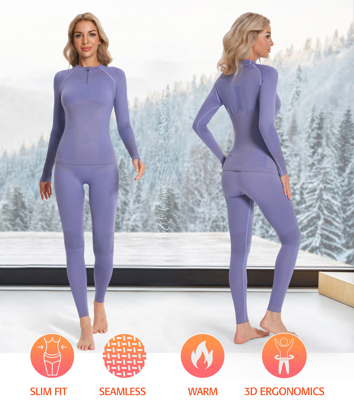 Thermal Sports Warm-Up Underwear Set for Skiing
