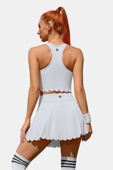 White Tennis Dresses for Women Athletic Workout Dress