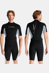 One-Piece Warm Short Sleeve 3MM Surf Swimsuit Wetsuit For Men