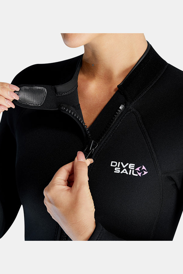 1.5MM Oblique Front Zipper Warm Surfing One-Piece Cold-Proof
