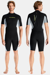 One-Piece Warm Short Sleeve 3MM Surf Swimsuit Wetsuit For Men