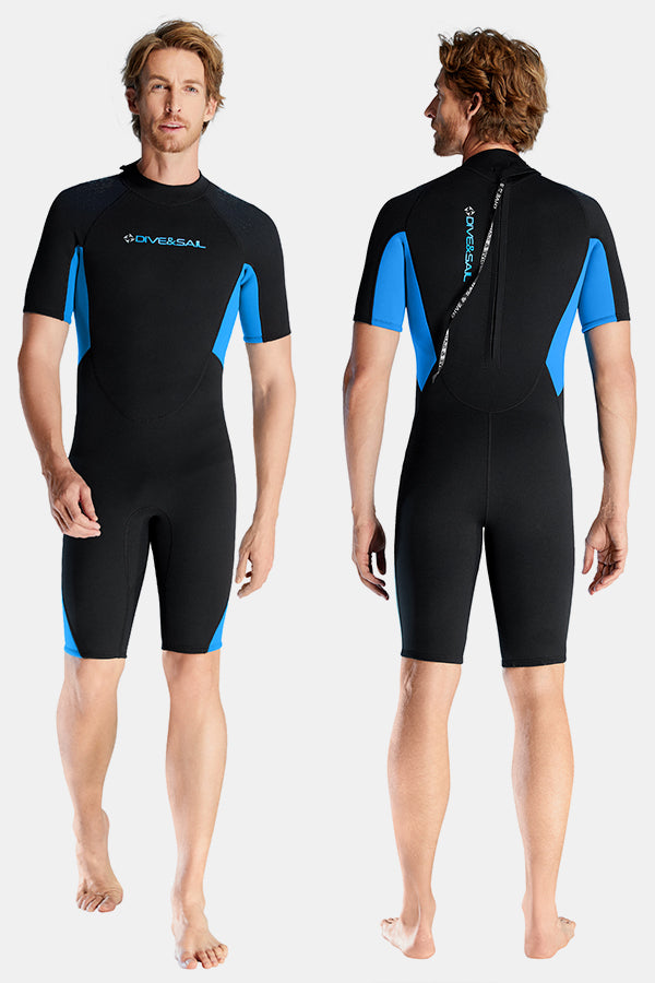 One-Piece Warm Short Sleeve 3MM Surf Swimsuit Wetsuit For Men