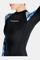 One-Piece Long Sleeve Printed Quick-Drying Black Wetsuit Jellyfish Suit