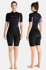 Manga corta de una pieza de 3 mm Surf Surwuit Wetsuit para mujeres