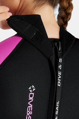 New Women One-Piece Long Sleeve Insulated And Warm 3MM Wetsuit