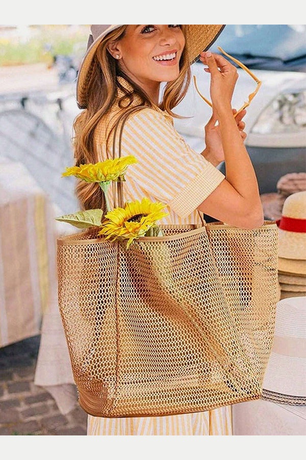 Beach Bag - Mesh Beach Tote Bag