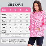 Leopard Print Hooded Oversized Comfort Sweatshirt with Pocket