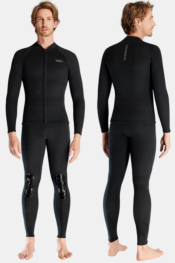 Men's 1.5MM Long-Sleeve Split Top Cold-Proof and Warm Wetsuit