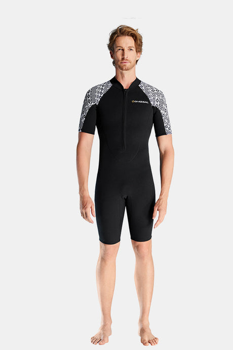 Cold-Proof And Warm One-Piece Short Sleeve 3MM Men's Wetsuit