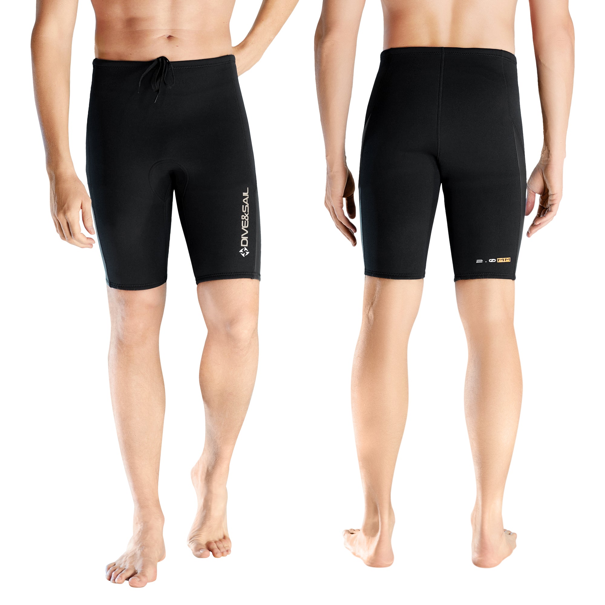 Shorts de plongée de plongée de 2 mm de cuir lisse pour hommes