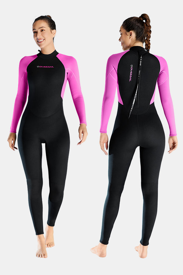 New Women One-Piece Long Sleeve Insulated And Warm 3MM Wetsuit