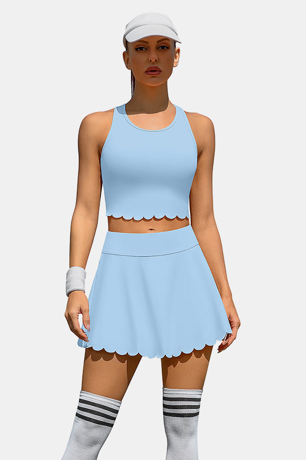 Light Blue Tennis Dresses for Women Athletic Workout Dress – Attraco