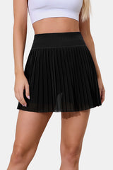 Black High Waisted Tennis Skirts Light weight Workout Skirts