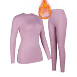 Women Thermal Sports Warm-Up Underwear Set for Skiing LRED
