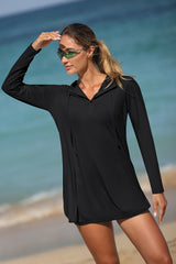 Shirt da nuoto da bagno anteriore da sole da bagno con costume da bagno con zip da donna
